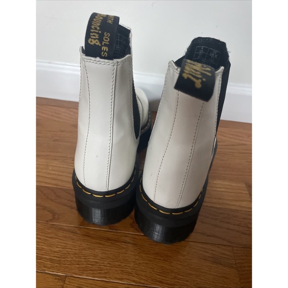 Unisex Dr. Martens 2976 Quad Chelsea‎ Boots White Size 10M/11L - Picture 5 of 9
